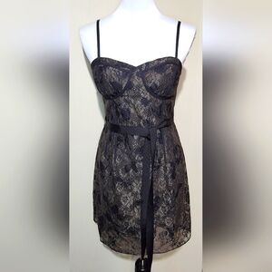 American Eagle Lace Little Black Dress Corset Style Womens 6 Vampire Diaries